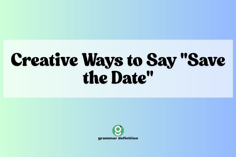 Creative Ways to Say "Save the Date"