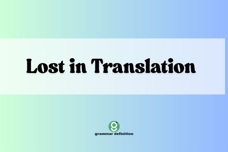 Lost in Translation