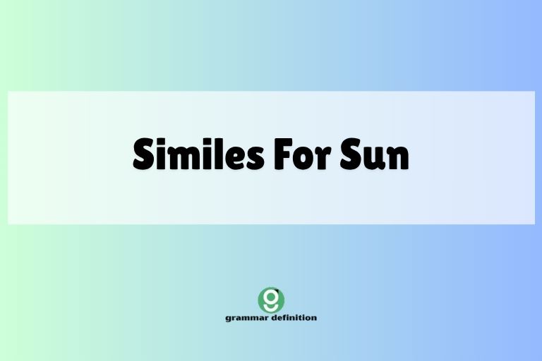 Similes For Sun