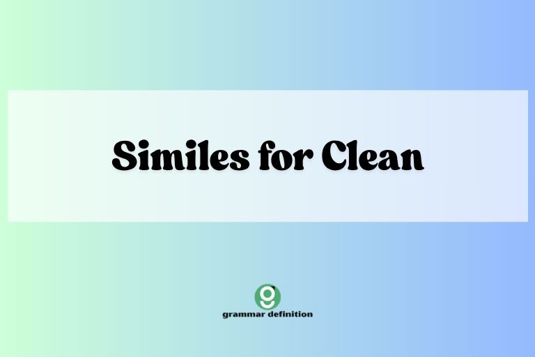 Similes for Clean