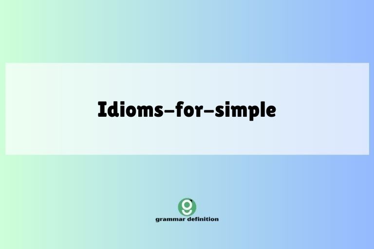 idioms-for-simple