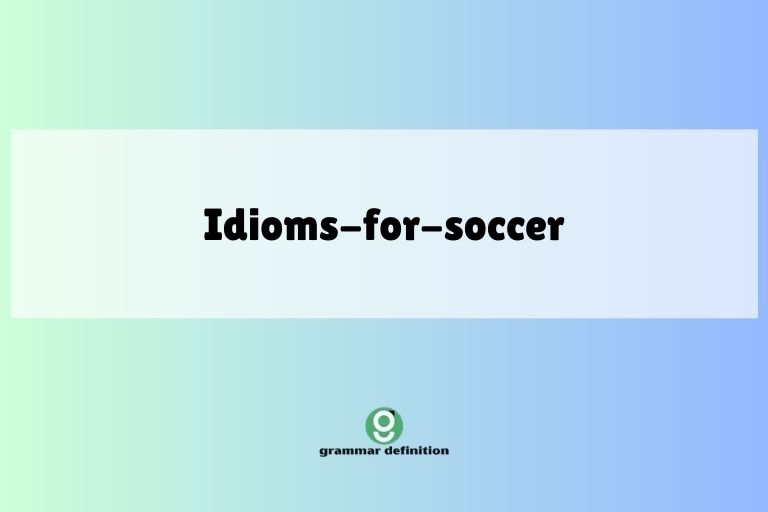 idioms-for-soccer