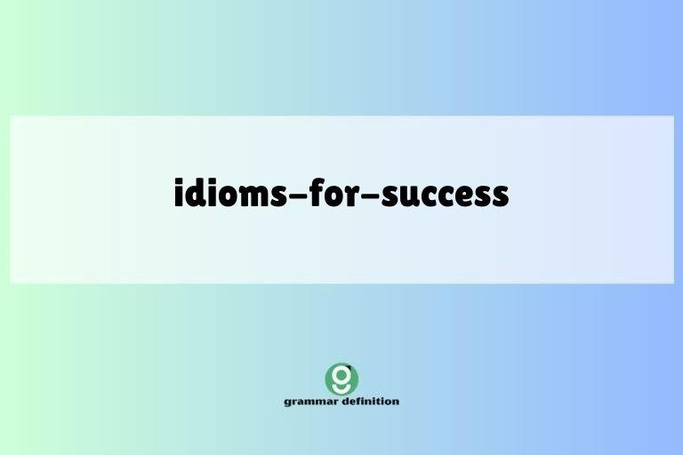 idioms-for-success