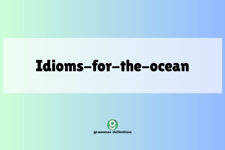 idioms-for-the-ocean