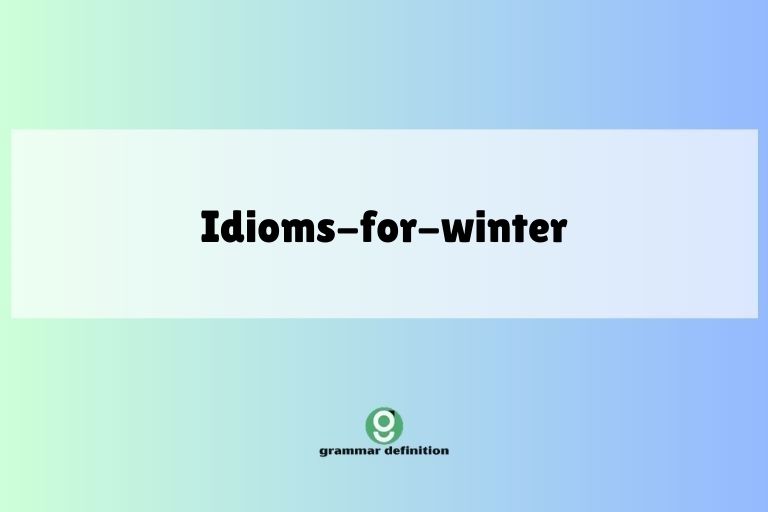 idioms-for-winter
