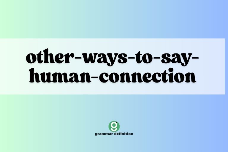 other-ways-to-say-human-connection