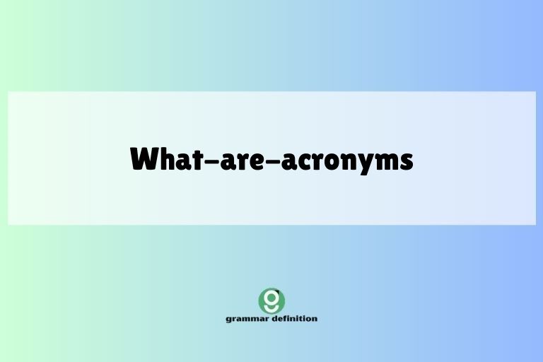 what-are-acronyms