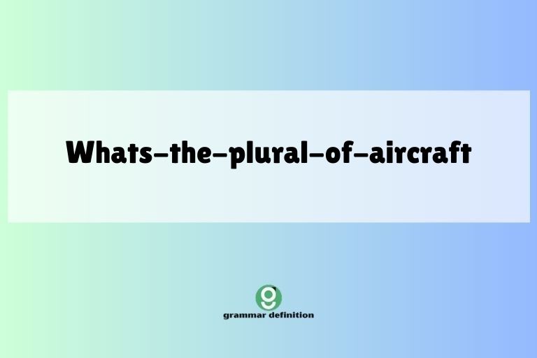 whats-the-plural-of-aircraft