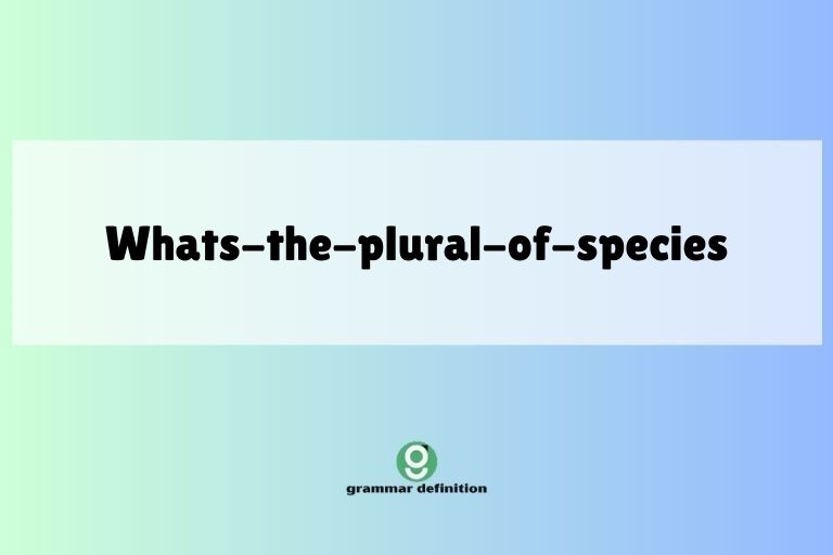 whats-the-plural-of-species