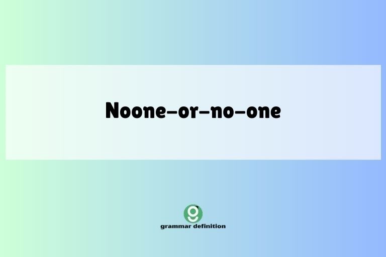 noone-or-no-one